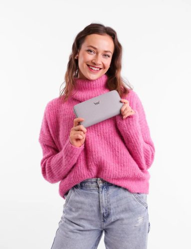 Vuch Fedora szürke pöttyös zipzáras pénztárca