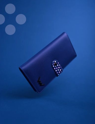 Vuch Hermione Dot kék nagy pöttyös patentos pénztárca