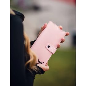 Vuch Hermione Dot pink nagy pöttyös patentos pénztárca