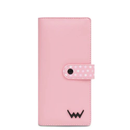 Vuch Hermione Dot pink nagy pöttyös patentos pénztárca