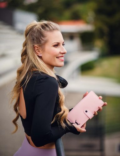 Vuch Hermione Dot pink nagy pöttyös patentos pénztárca