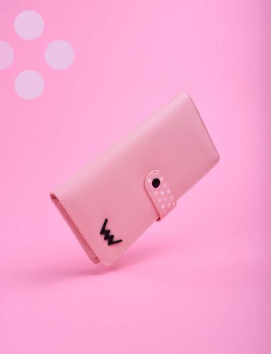 Vuch Hermione Dot pink nagy pöttyös patentos pénztárca