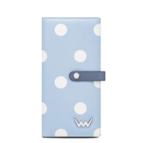 Vuch Cissy Light Blue nagy pöttyös patentos pénztárca