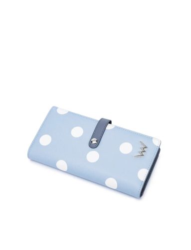 Vuch Cissy Light Blue nagy pöttyös patentos pénztárca