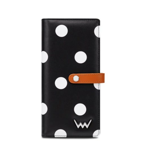 Vuch Cissy Black nagy pöttyös patentos pénztárca