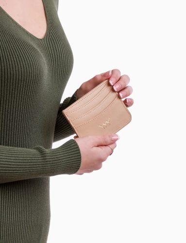 Vuch Crypta bézs elegáns kis kártyatartó