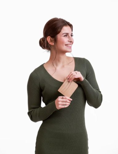 Vuch Crypta bézs elegáns kis kártyatartó