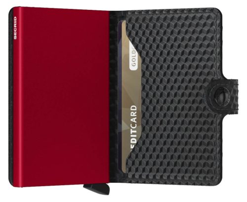 Secrid Miniwallet cubic black-red kártyatartó
