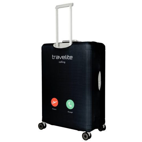 Travelite nagy méretű bőröndhuzat L fekete telefonhívás 317-05