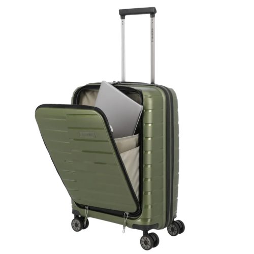 Travelite Air Base S laptoptartós kabinbőrönd olive