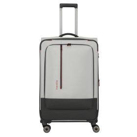   Travelite Crosslite L bővíthető nagy méretű bőrönd natur