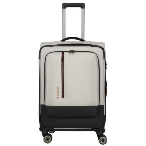 Travelite Crosslite M bővíthető közepes bőrönd natur