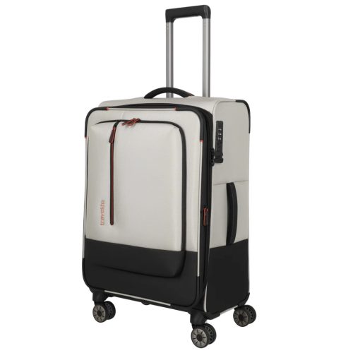 Travelite Crosslite M bővíthető közepes bőrönd natur