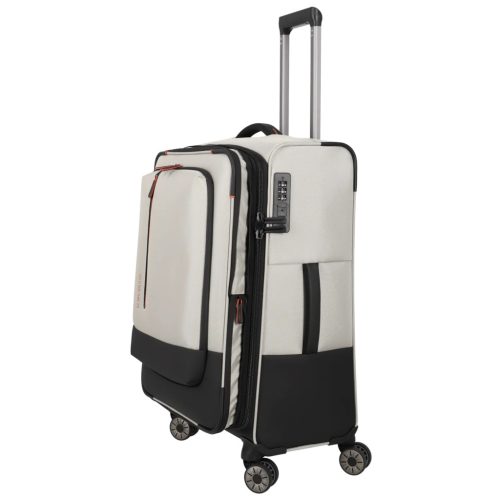 Travelite Crosslite M bővíthető közepes bőrönd natur