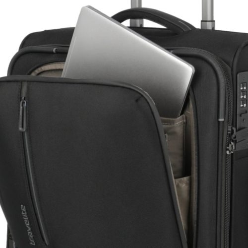 Travelite Crosslite M bővíthető közepes bőrönd natur