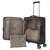 Travelite Crosslite S bővíthető kabinbőrönd fekete