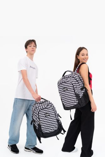 Budmil Edwin hátizsák fekete fehér 10110149/S85