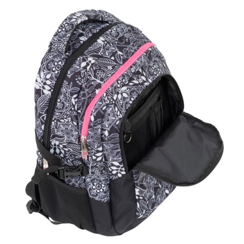 Budmil Edwin hátizsák fekete fehér virágos 10110149/S87