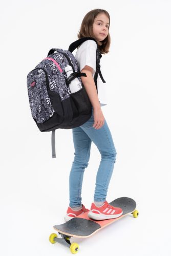 Budmil Edwin hátizsák fekete fehér virágos 10110149/S87