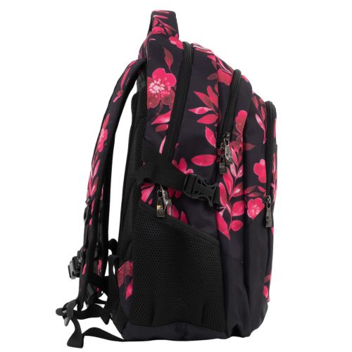 Budmil Edwin hátizsák fekete pink virágos 10110149/S89