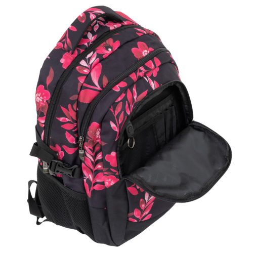 Budmil Edwin hátizsák fekete pink virágos 10110149/S89