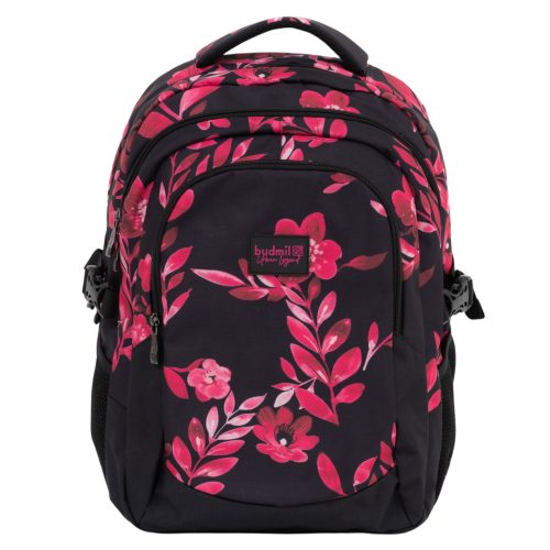 Budmil Edwin hátizsák fekete pink virágos 10110149/S89