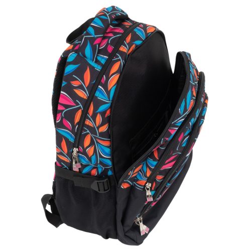 Budmil Lynsey iskolatáska fekete színes virágos 10110183/S51