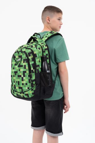 Budmil iskolatáska zöld minecraft 10110188/S55