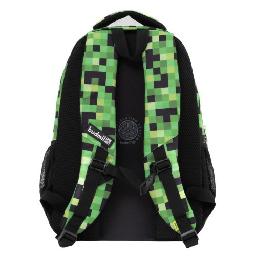 Budmil iskolatáska zöld minecraft 10110188/S55