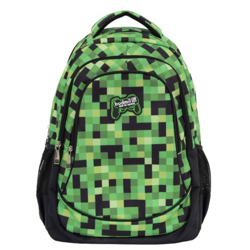 Budmil iskolatáska zöld minecraft 10110188/S55