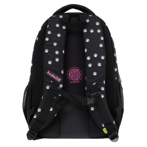 Budmil iskolatáska fekete cicás 10110188/S56