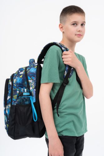 Budmil iskolatáska kék gamer 10110188/S54