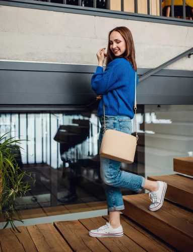 Vuch Nurmi bézs cipzáras crossbody kézitáska