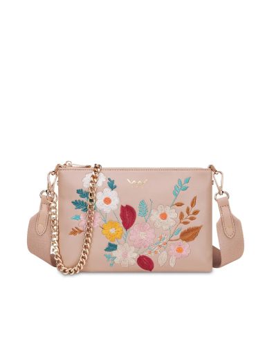 Vuch Lylann Flowers Beige mini virágos válltáska