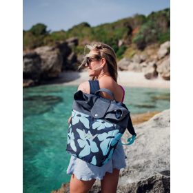   Vuch Dammit Flowers Blue tágas hátizsák megerősített háttal