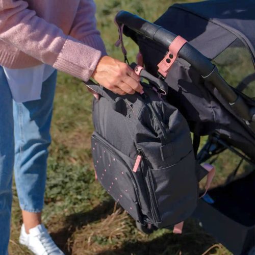 Vuch Verner Dotty Black városi hátizsák babakocsira