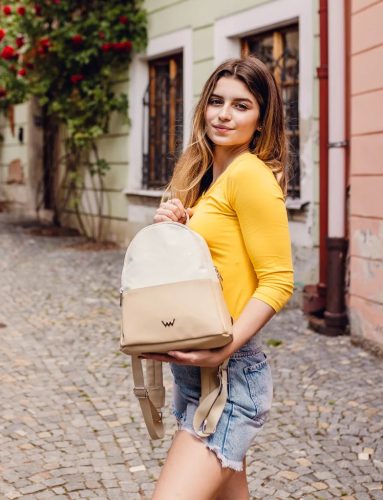 Vuch Zane Mini Beige kis városi hátizsák