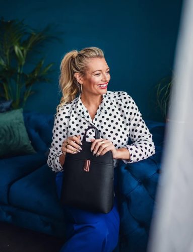 Vuch Filipa fekete cipzáras városi hátizsák