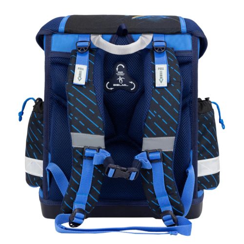 Belmil Fastline kék autós elsős iskolatáska szett