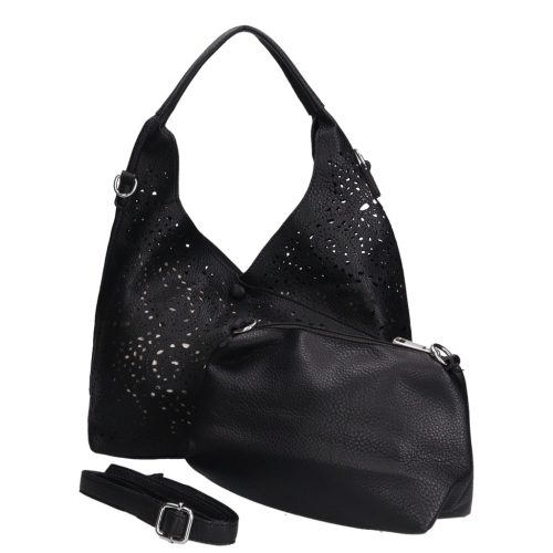 Hernan Bag H365 fekete shopper táska és kis táska egyben
