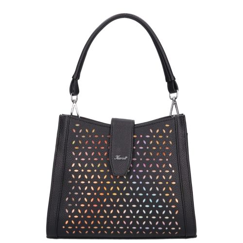 Karen rostbőr táska 9529-L fekete arany