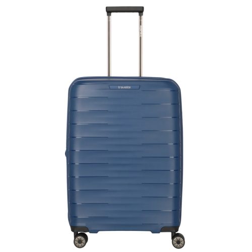 Travelite MOOBY M kék bővíthető közepes méretű bőrönd