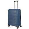 Travelite MOOBY M kék bővíthető közepes méretű bőrönd