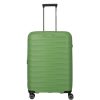 Travelite MOOBY M zöld bővíthető közepes méretű bőrönd