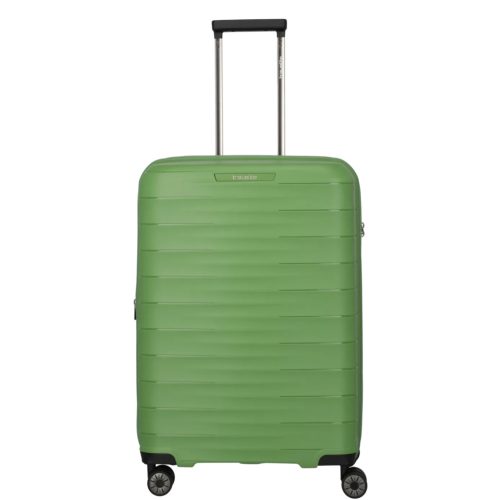 Travelite MOOBY M zöld bővíthető közepes méretű bőrönd