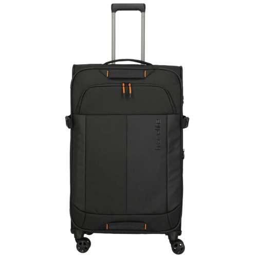 Travelite Briize L fekete bővíthető nagy méretű bőrönd