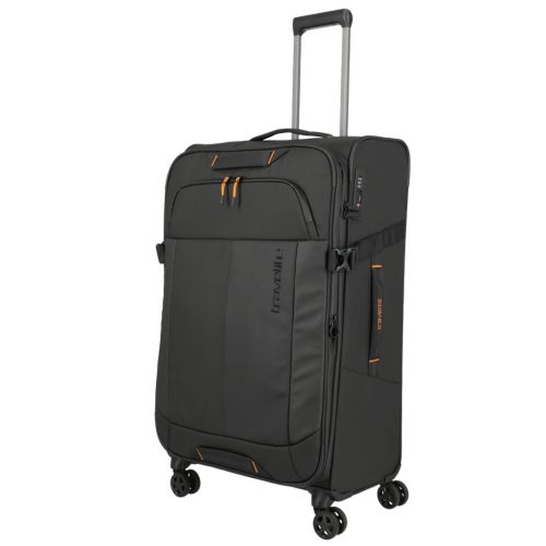 Travelite Briize L fekete bővíthető nagy méretű bőrönd