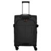 Travelite Briize M fekete bővíthető közepes méretű bőrönd