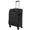 Travelite Briize M fekete bővíthető közepes méretű bőrönd