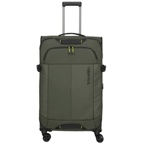 Travelite Briize L khaki bővíthető nagy méretű bőrönd